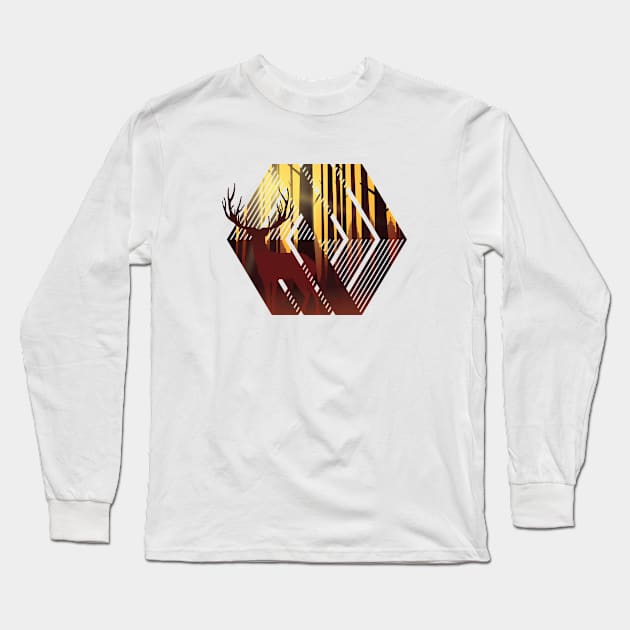 Deer Design Long Sleeve T-Shirt by LR_Collections